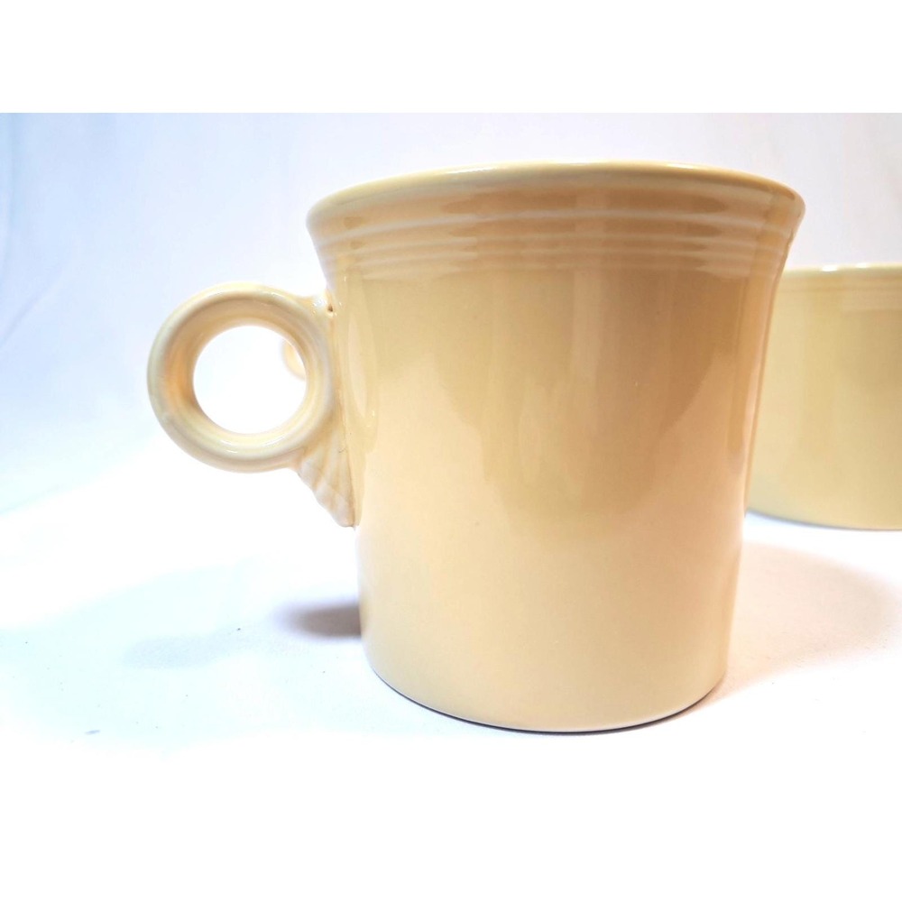 Fiesta HLC USA Yellow Ring Handle Coffee Mugs Set of 5 Ceramic Cup